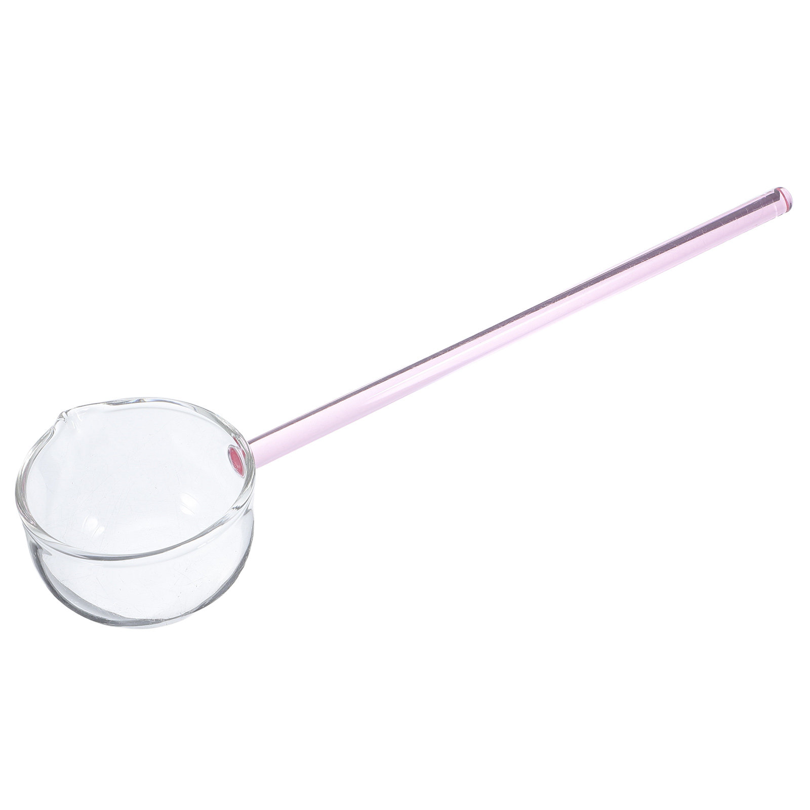 Ice Pick Pick - Creative Pink Glass Spoon with Angled