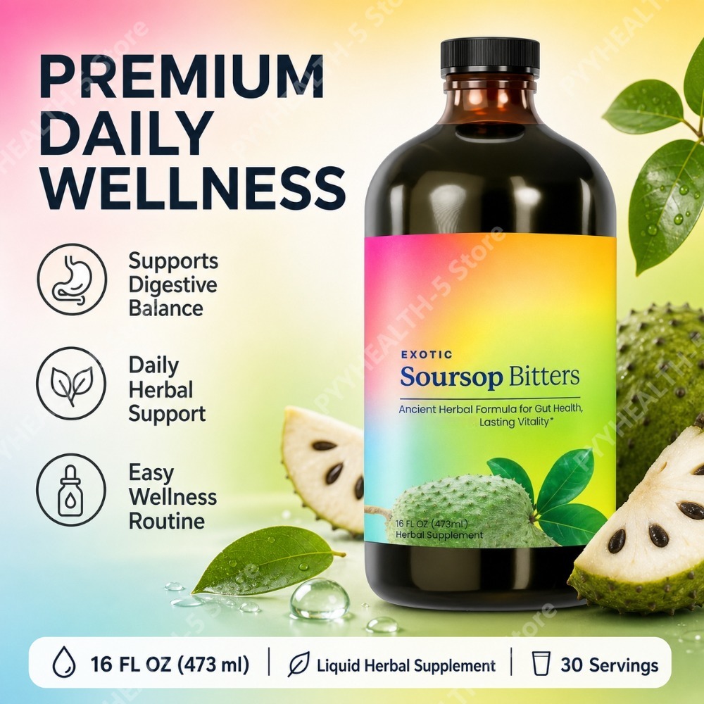 Bitters Bottle Set - Herbal Soursop Bitters Liquid Supplement,Black Seed