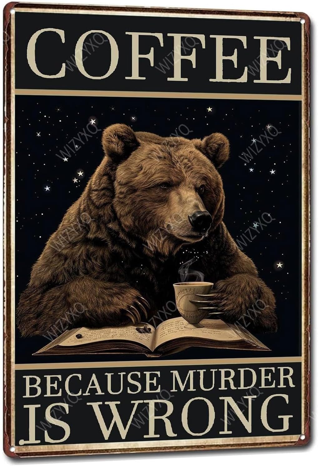 Home Bar And Coffee - Y1,Metal Signs Coffee Because Murder Is