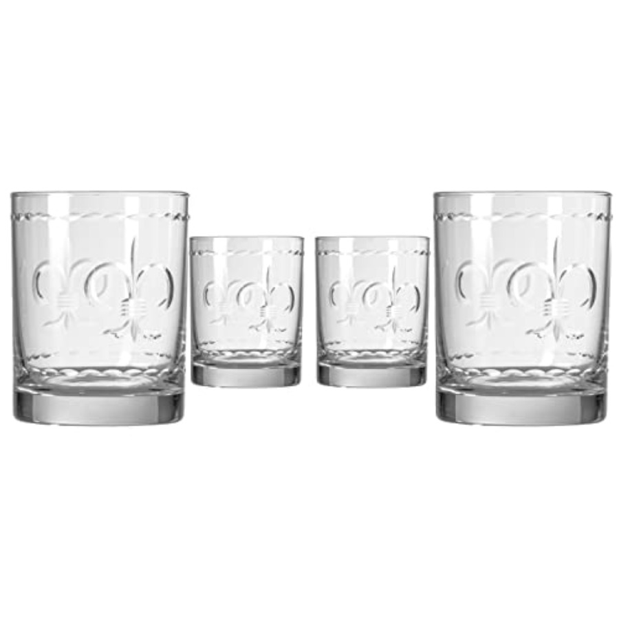 Fleur De Lis Double Old Fashio - Old Fashioned Glass 리뷰 및 가격