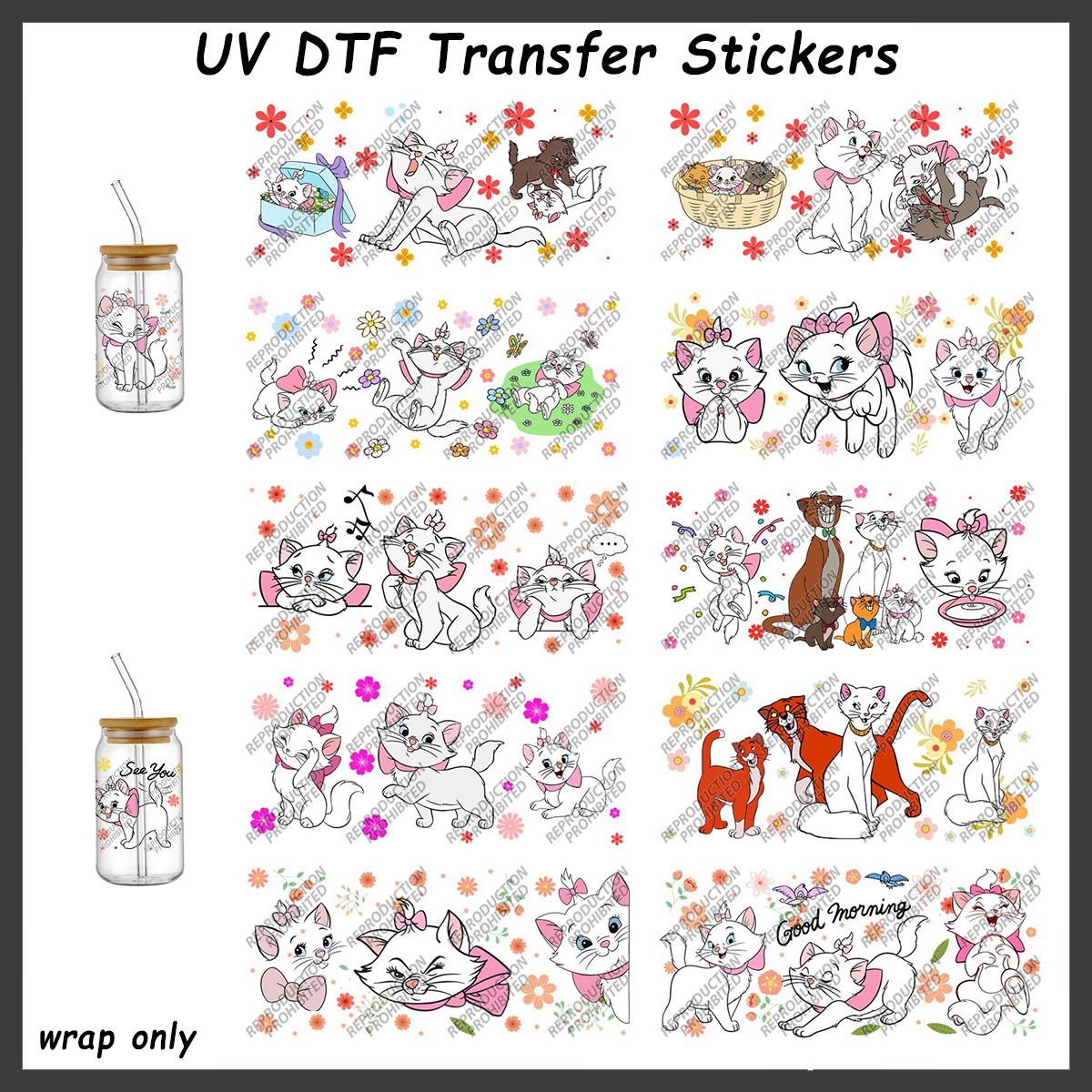 Retro Cartoon Cat Tumbler Glas - Old Fashioned Glass 리뷰 및 가격