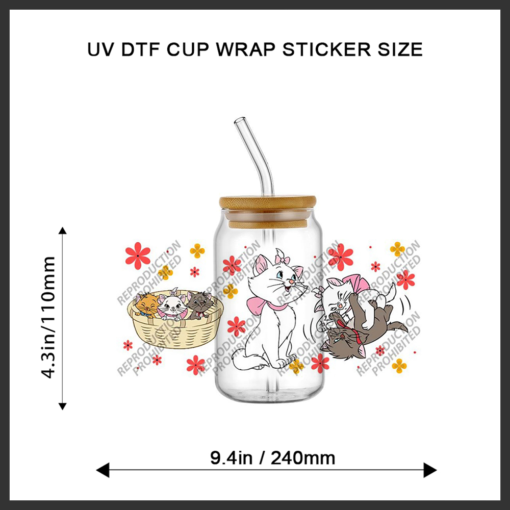 Retro Cartoon Cat Tumbler Glas - Old Fashioned Glass 리뷰 및 가격