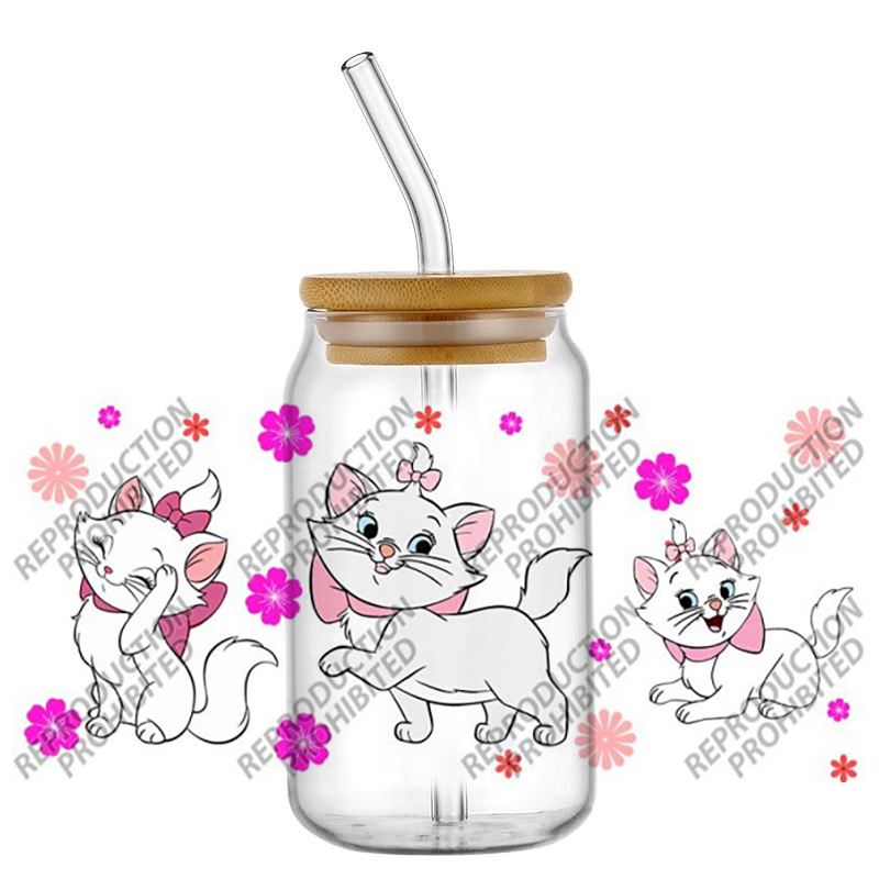 Retro Cartoon Cat Tumbler Glas - Old Fashioned Glass 리뷰 및 가격