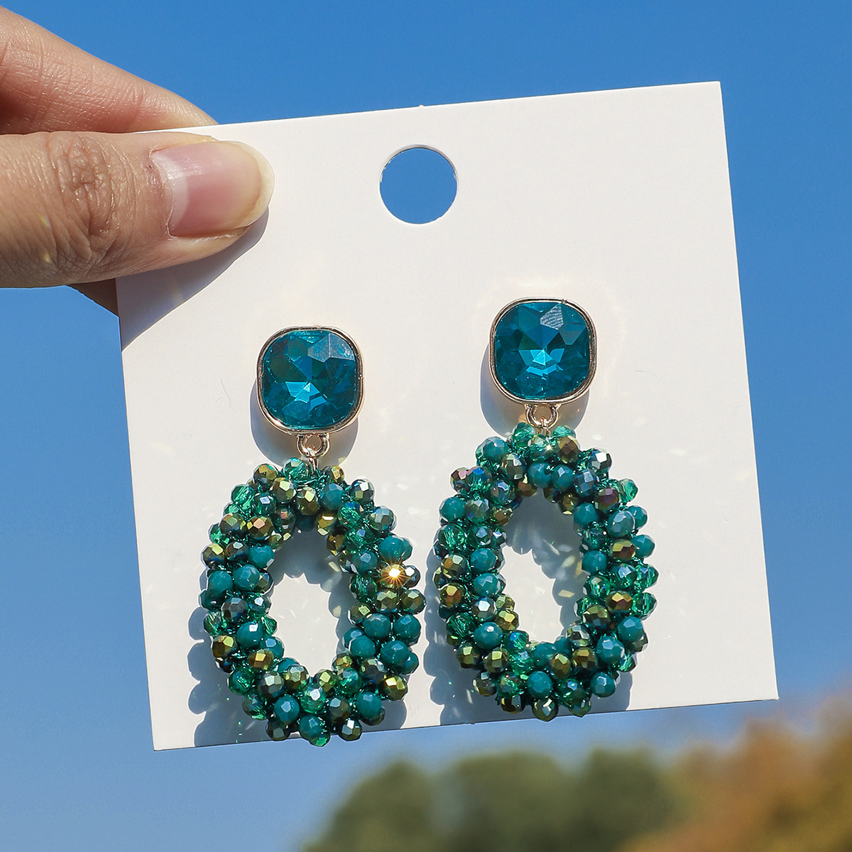 ZGMXR Rice bead earrings Circl - Old Fashioned Glass 리뷰 및 가격