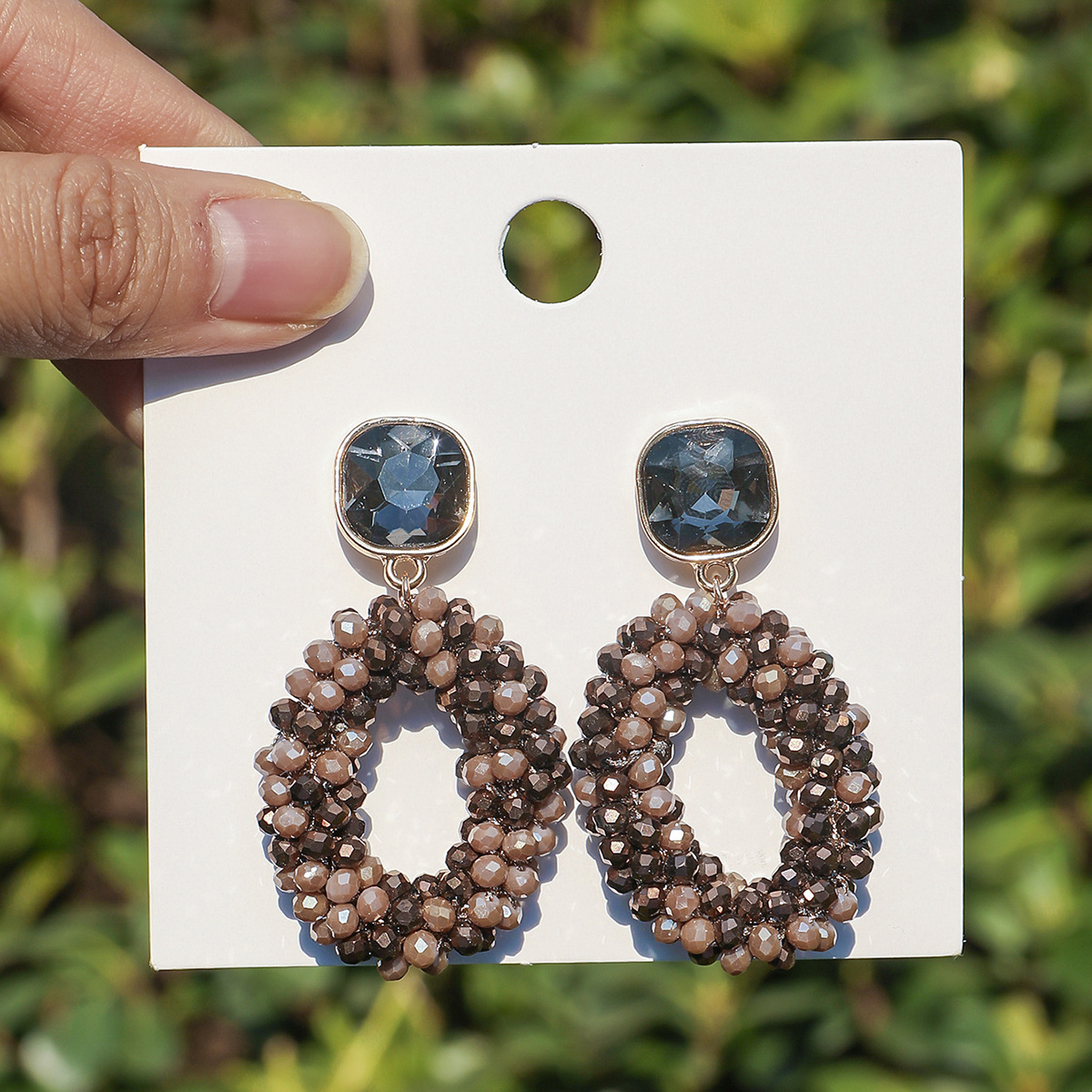ZGMXR Rice bead earrings Circl - Old Fashioned Glass 리뷰 및 가격