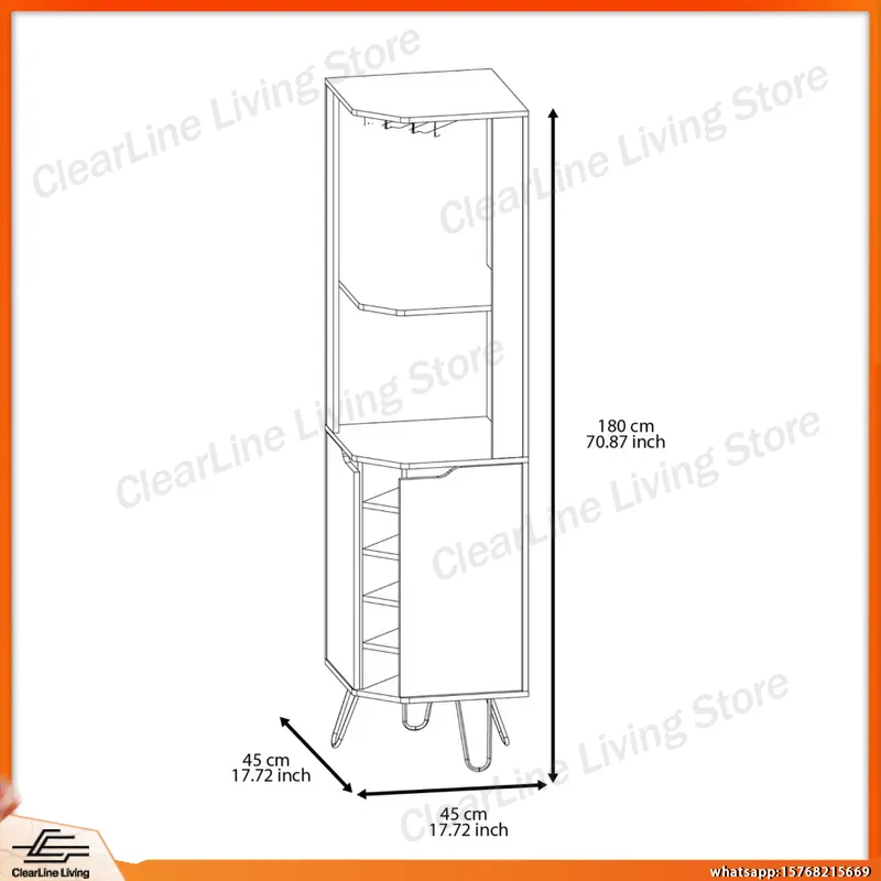 Corner Bar Cabinet with 6 Buil - Home Bar Shelves 리뷰 및 가격