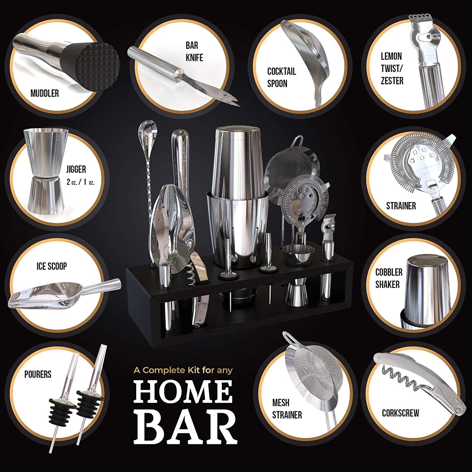 stllCamol 14-Piece Stainless S - Boston Shaker Set 리뷰 및 가격