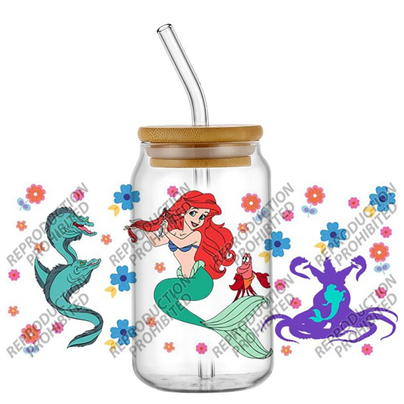 Popular Retro Cartoon Mermaid  - Old Fashioned Glass 리뷰 및 가격