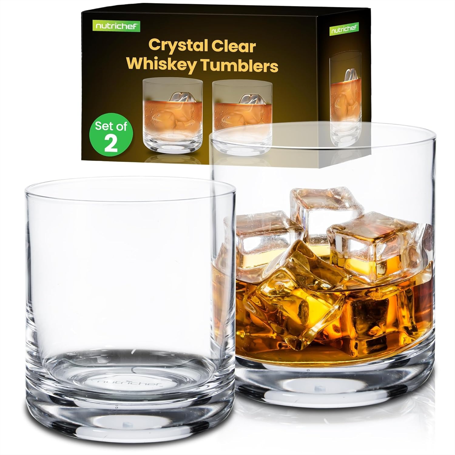 Whiskey Glass Set of 2 – 10 Oz - Old Fashioned Glass 리뷰 및 가격