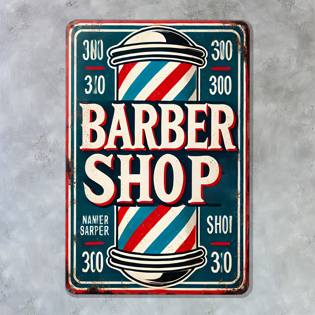, Barbershop Sign Metal Wall A - Home Barbershop 리뷰 및 가격