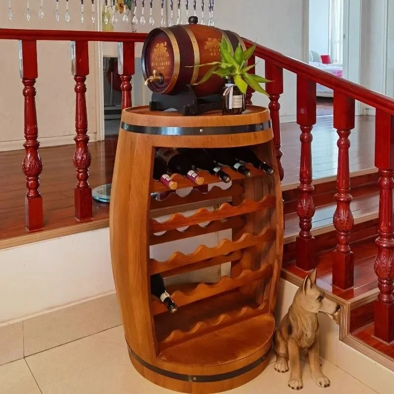 Solid Wood Wine Rack Oak Barre - Home Bar Shelves 리뷰 및 가격
