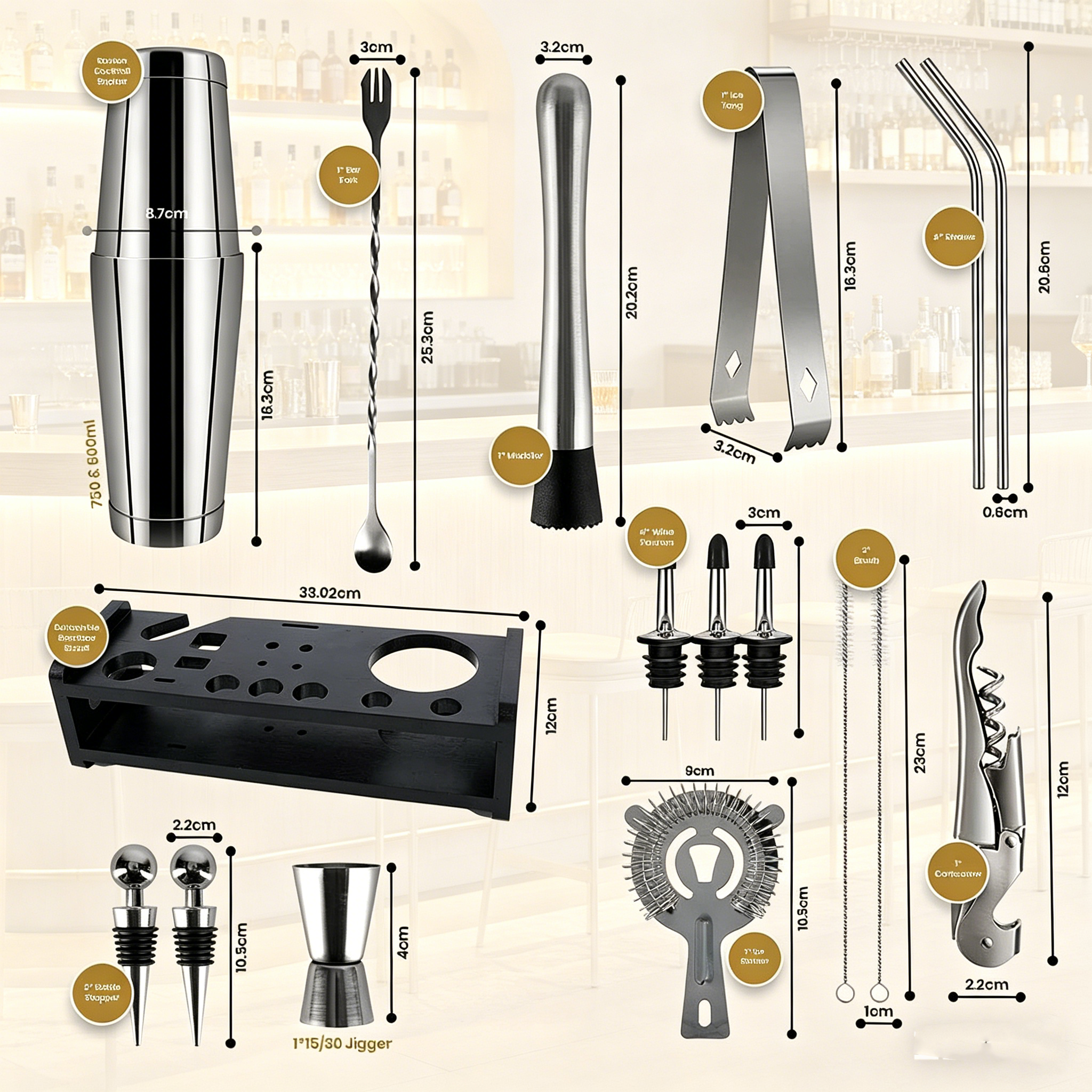 stllCocktail Shaker Set 18 Pie - Boston Shaker Set 리뷰 및 가격