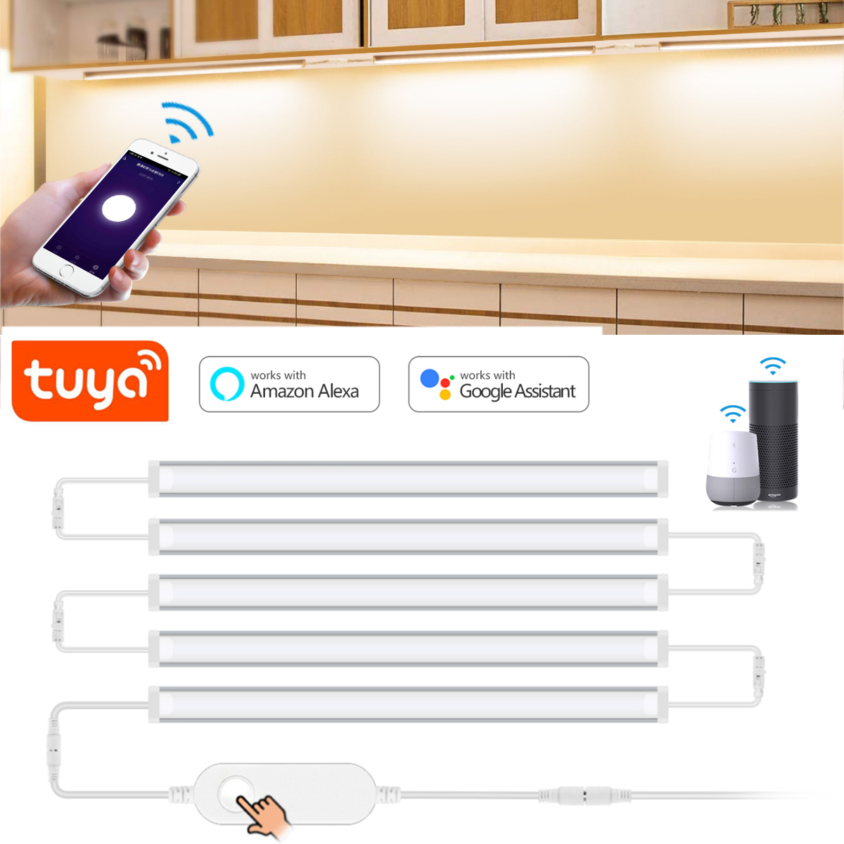 1-5 Pcs Kitchen Tuya Smart LED - Home Bargains 리뷰 및 가격