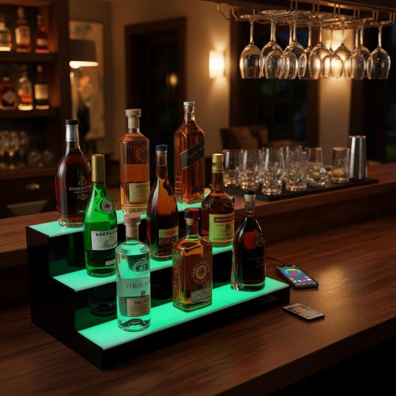Illuminated Beverage Shelf 24  - Home Bar Shelves 리뷰 및 가격