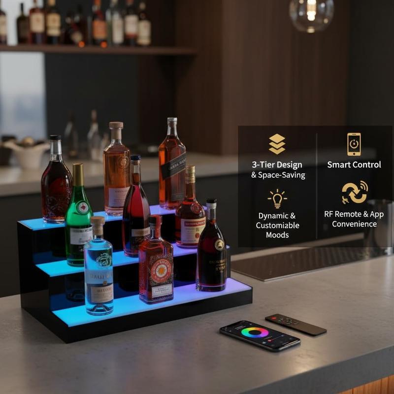 Illuminated Beverage Shelf 24  - Home Bar Shelves 리뷰 및 가격