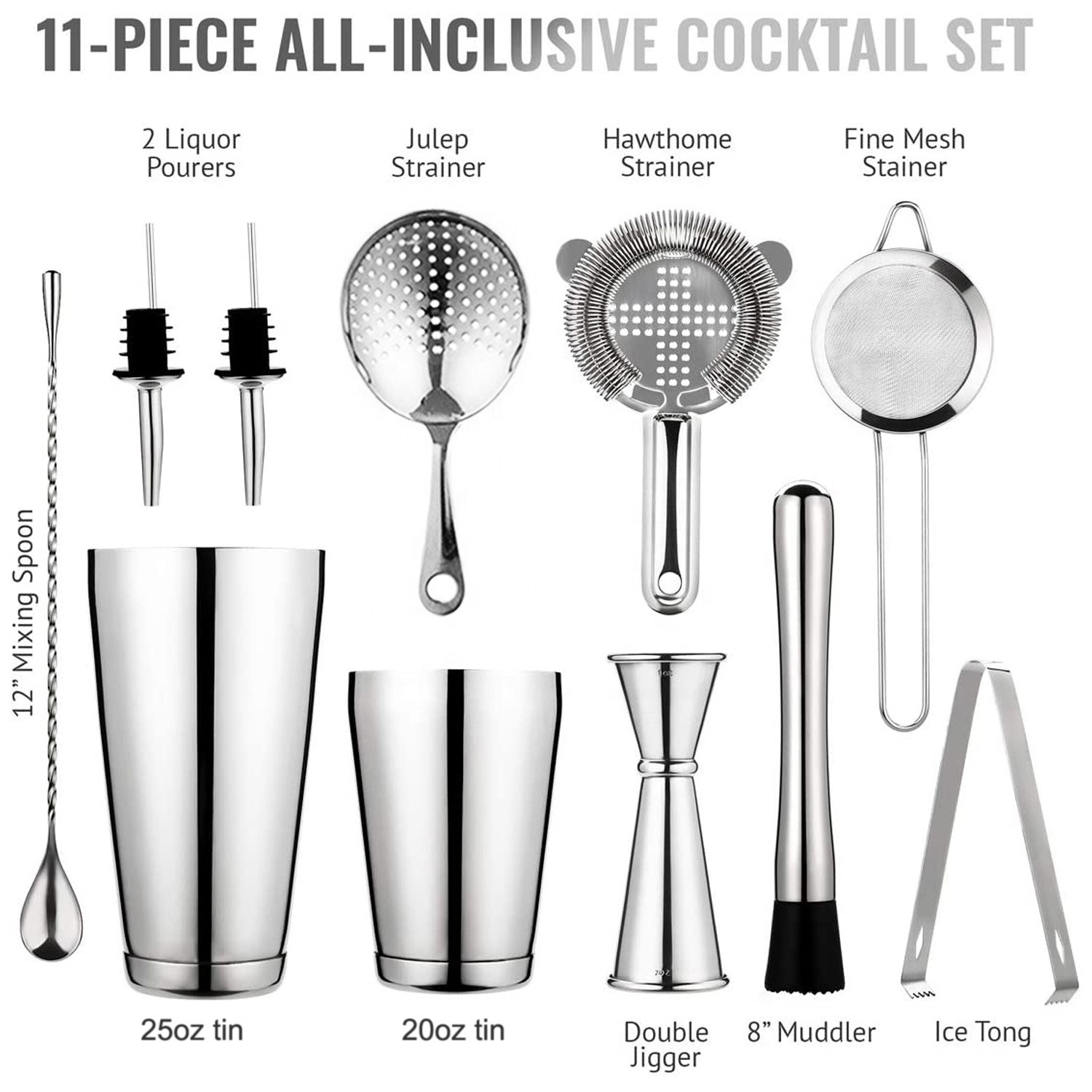 stllCAMOL FACTORY 11 Pieces Si - Boston Shaker Set 리뷰 및 가격