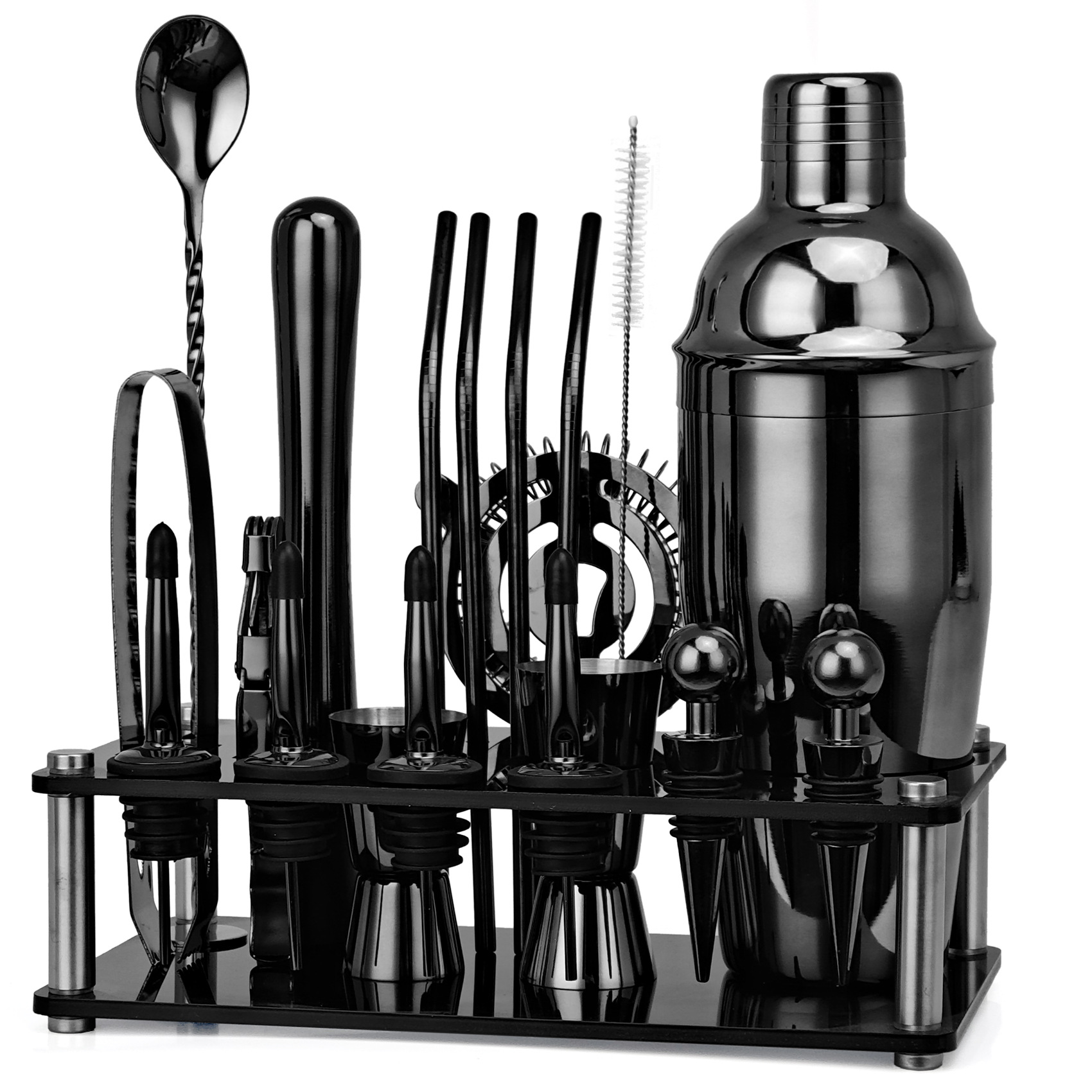 20pcs Black/Rose Gold/Silver 8 - Boston Shaker Set 리뷰 및 가격