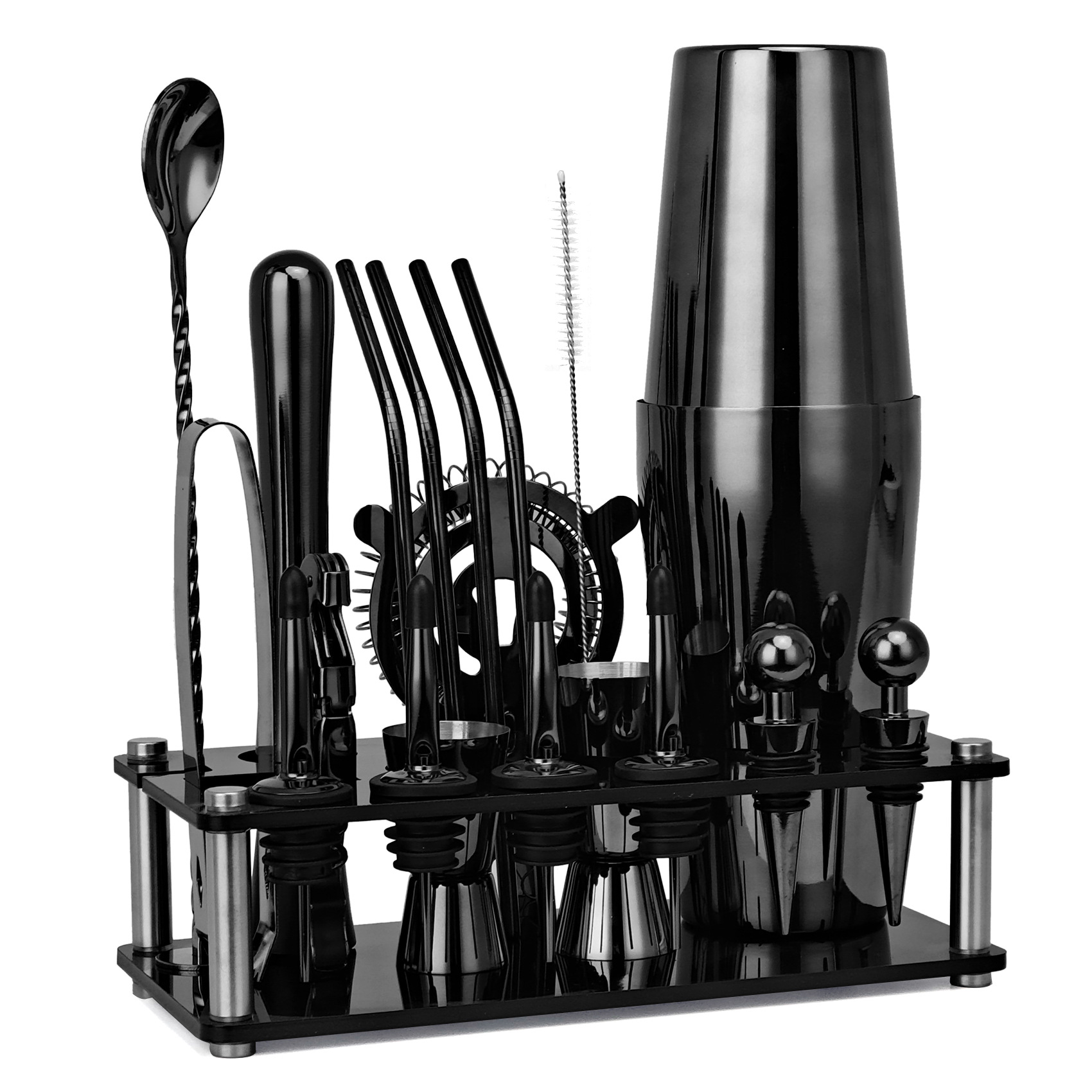 20pcs Black/Rose Gold/Silver 8 - Boston Shaker Set 리뷰 및 가격