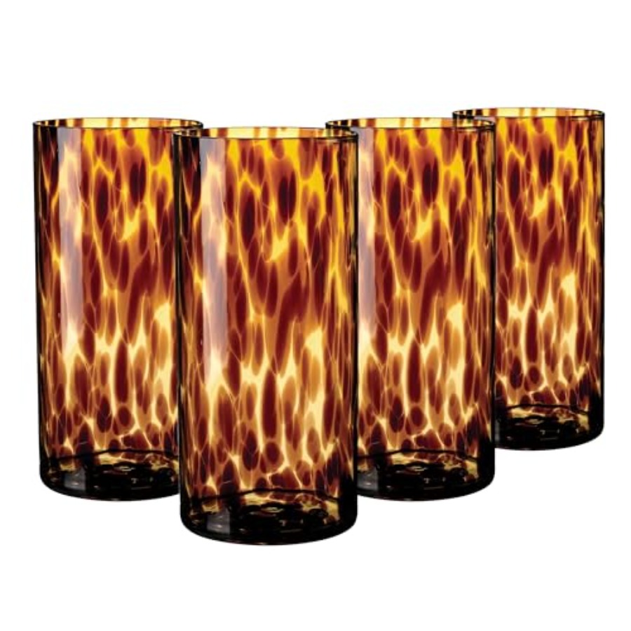 Tortoise Shell Highball Glass  - Highball Glass Set 리뷰 및 가격