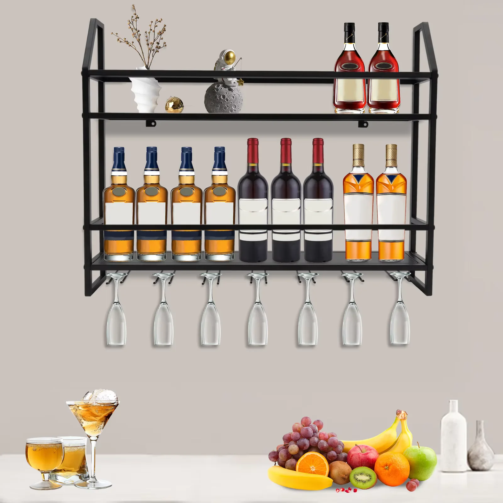 Bar Wine Shelf Wall-Mounted Bo - Home Bar Shelves 리뷰 및 가격