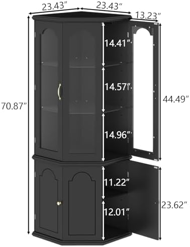 Corner Bar Cabinet w/LED Light - Home Bar Shelves 리뷰 및 가격