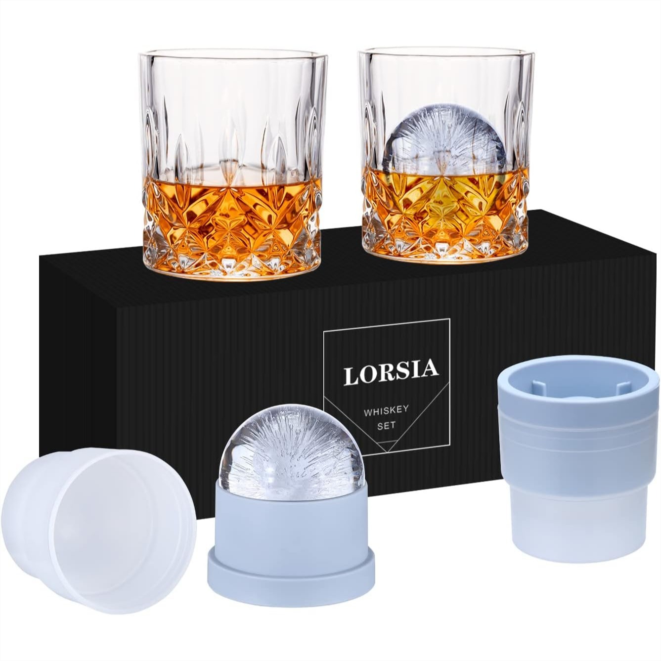 Whiskey Rocks Glass Set of 4 w - Old Fashioned Glass 리뷰 및 가격