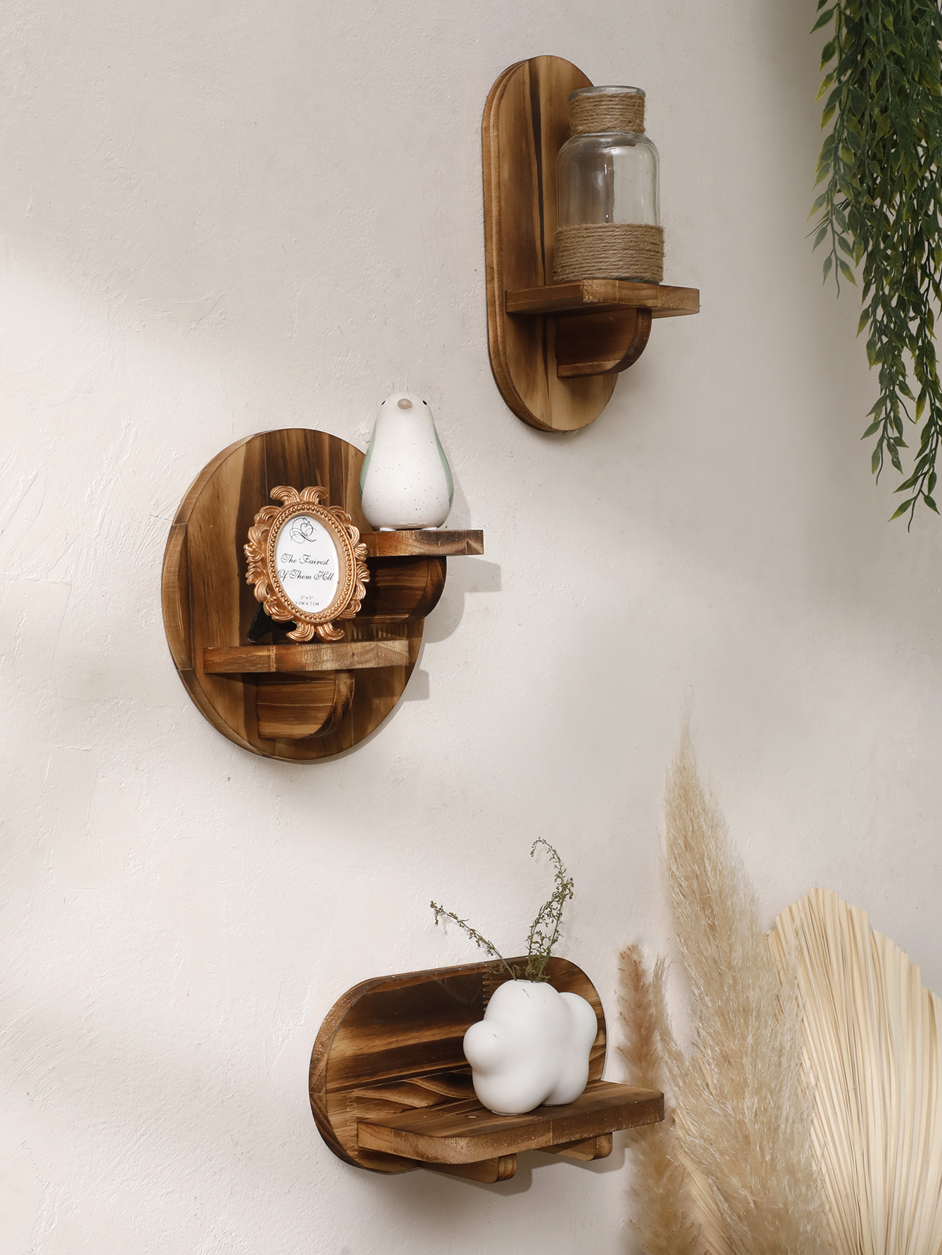 1/2-tier Wooden Shelves Oval C - Home Bar Shelves 리뷰 및 가격