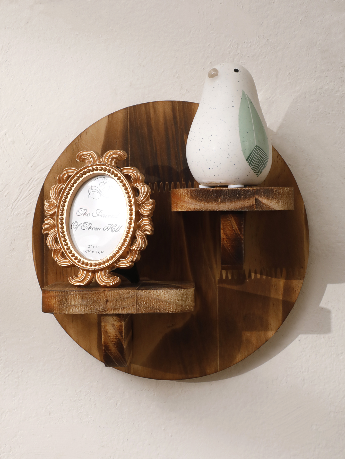 1/2-tier Wooden Shelves Oval C - Home Bar Shelves 리뷰 및 가격