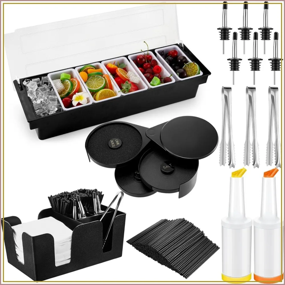 6-Compartment Garnish Tray wit - Garnish Tray Set 리뷰 및 가격