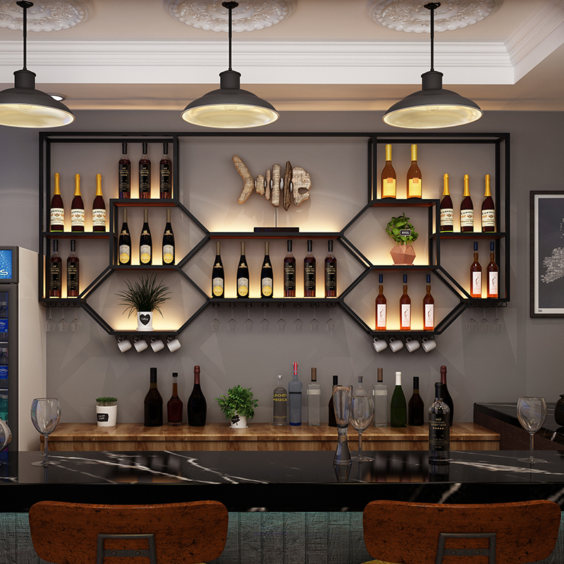 Metal Shelves Wine Cabinet Liv - Home Bar Shelves 리뷰 및 가격