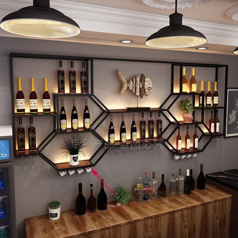 Metal Shelves Wine Cabinet Liv - Home Bar Shelves 리뷰 및 가격