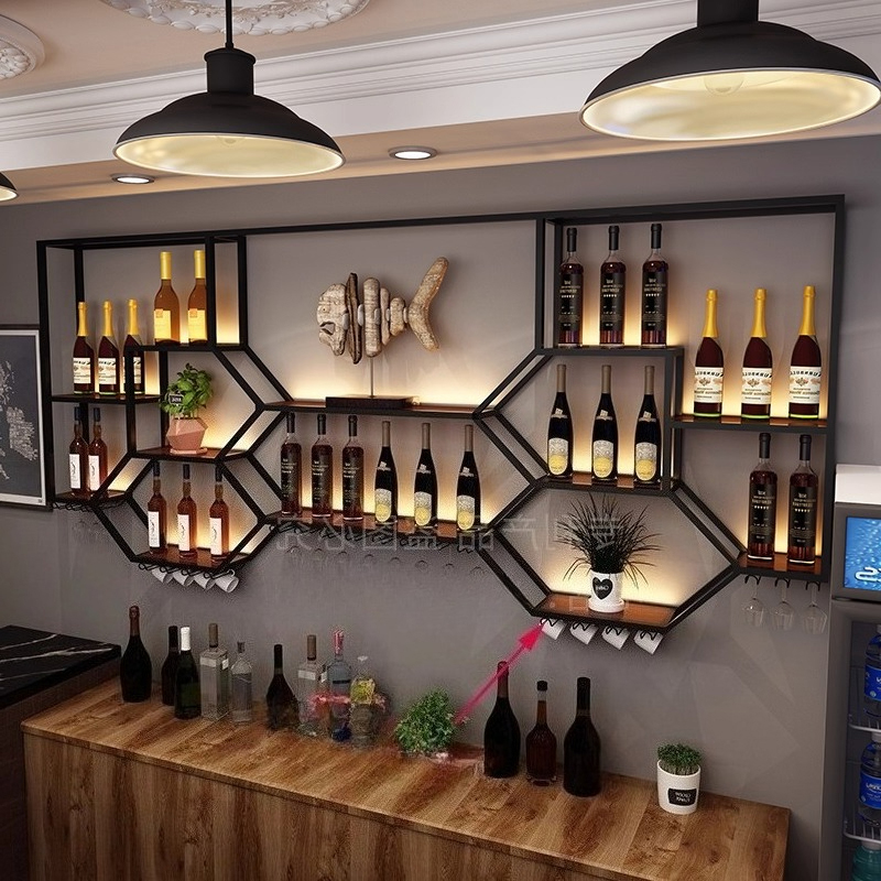 Metal Shelves Wine Cabinet Liv - Home Bar Shelves 리뷰 및 가격